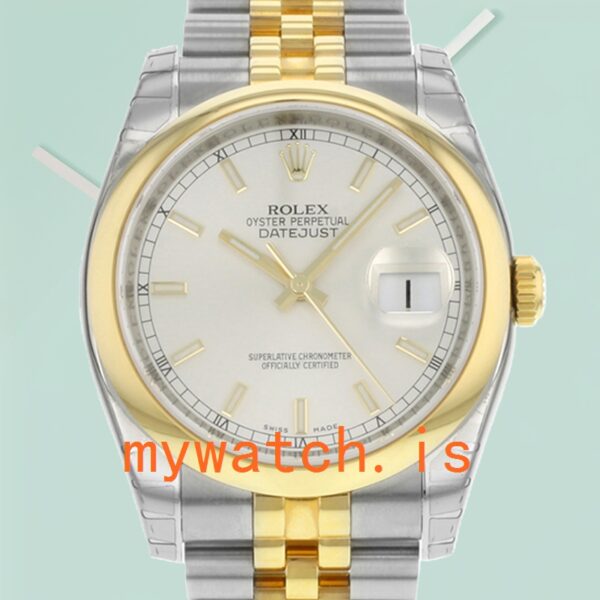 Rolex Datejust 116244BKDO 36mm Mens Silver-tone: A Timeless Classic