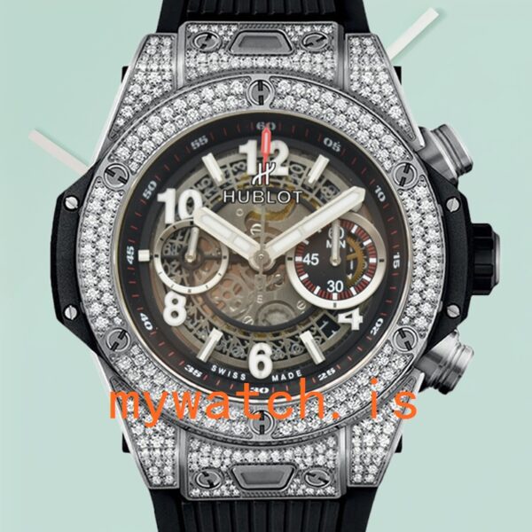 Hublot Big Bang 44mm Men 411.NX.1170.RX.1704 Diamond Bezel Rubber Band: A Masterpiece of Luxury and Precision