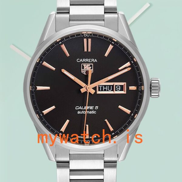 Tag Heuer Carrera 43mm WAR201C.BA0723 Mens Black Dial: A Timeless Masterpiece