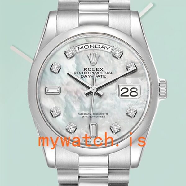 Rolex Day-Date 36mm 118206 Mens Mother of Pearl Dial: Genuine vs. Replica