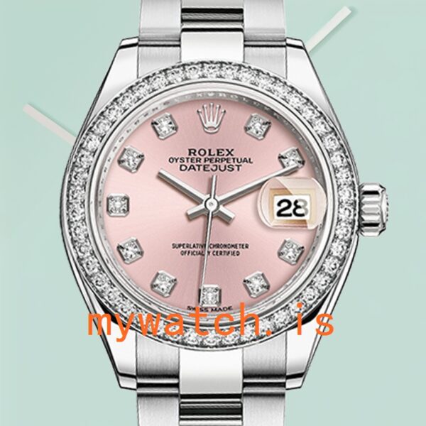 Rolex Datejust 28mm Ladies m279384rbr-0004 Automatic Oyster Bracelet: Genuine vs. Replica